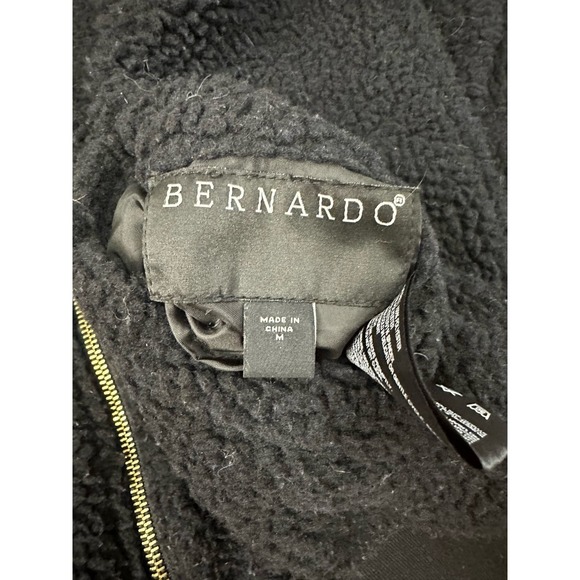 Bernardo Faux Fur Teddy Bear Bomber Jacket Size M - Picture 2 of 10